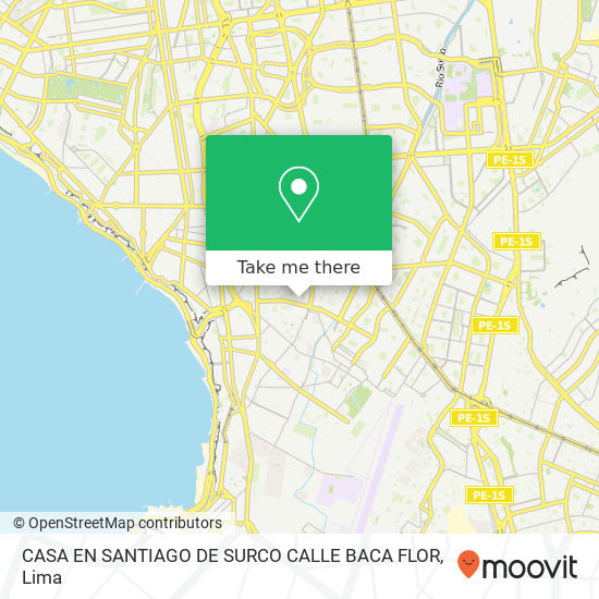 CASA EN SANTIAGO DE SURCO   CALLE BACA FLOR map