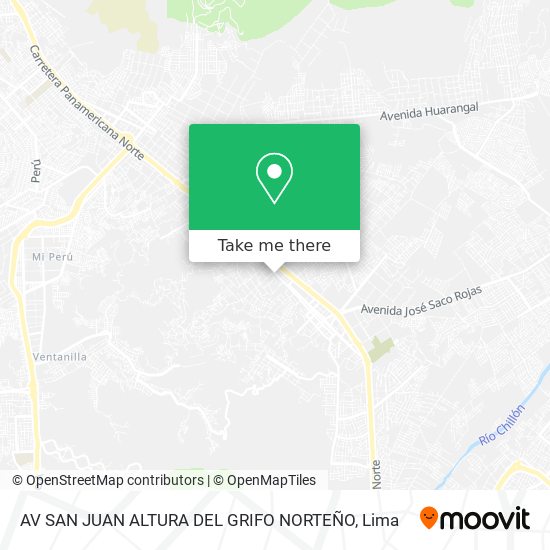 AV   SAN JUAN  ALTURA DEL GRIFO NORTEÑO map