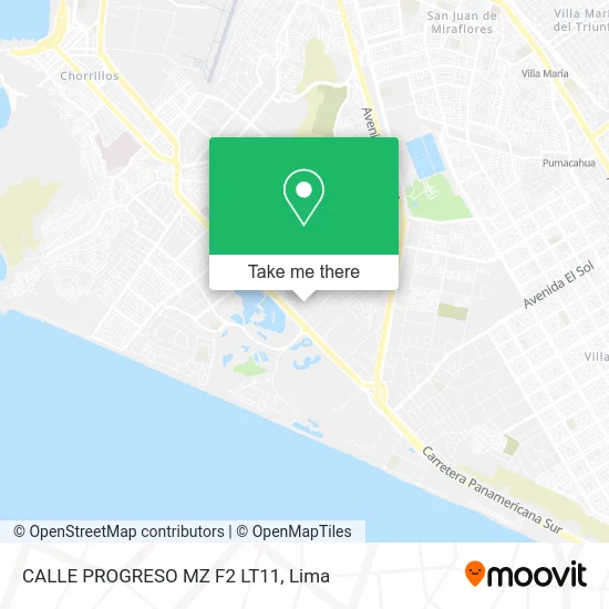 CALLE PROGRESO MZ F2 LT11 map