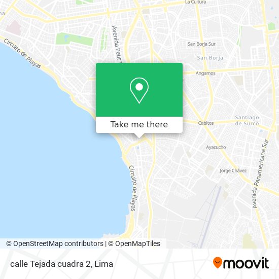 Mapa de calle Tejada cuadra 2