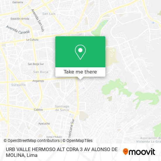URB  VALLE HERMOSO   ALT CDRA 3 AV  ALONSO DE MOLINA map