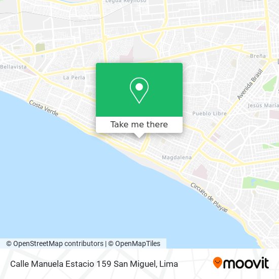 Calle Manuela Estacio   159  San Miguel map