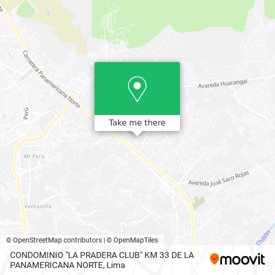 CONDOMINIO "LA PRADERA CLUB"   KM  33 DE LA PANAMERICANA NORTE map