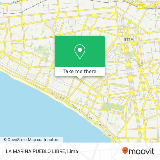 LA MARINA  PUEBLO LIBRE map