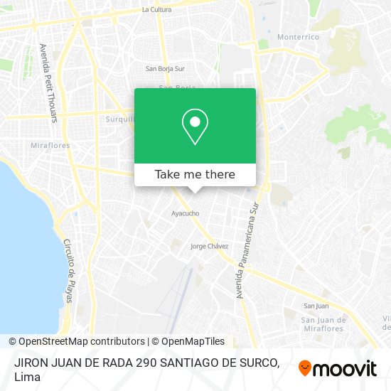 JIRON JUAN DE  RADA 290  SANTIAGO DE SURCO map