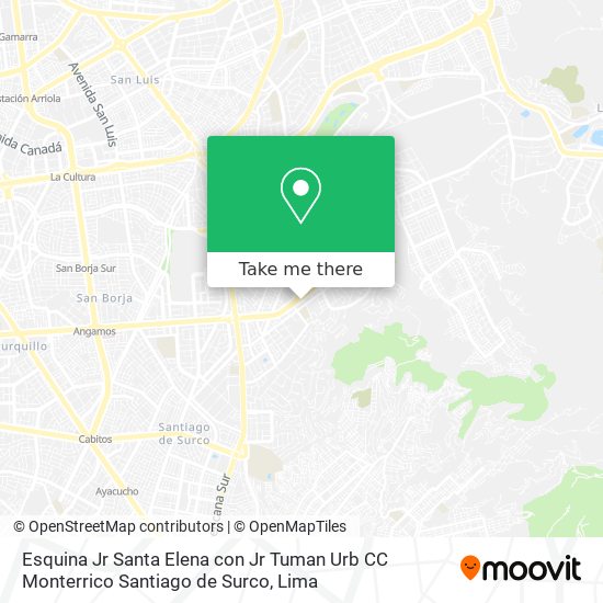 Esquina Jr  Santa Elena con Jr  Tuman   Urb  CC Monterrico  Santiago de Surco map