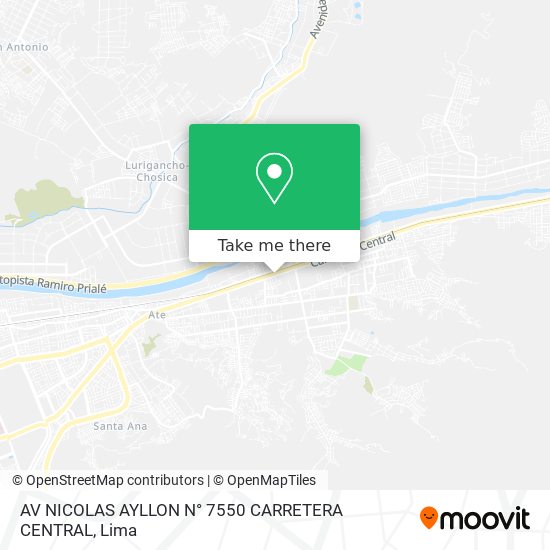 AV  NICOLAS AYLLON N° 7550   CARRETERA CENTRAL map