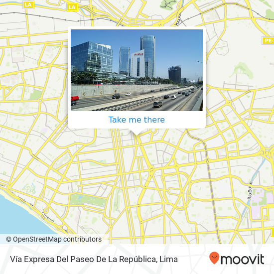 Vía Expresa Del Paseo De La República map