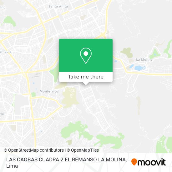 LAS CAOBAS CUADRA 2  EL REMANSO  LA MOLINA map