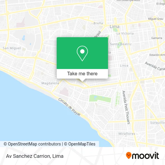 Av  Sanchez Carrion map