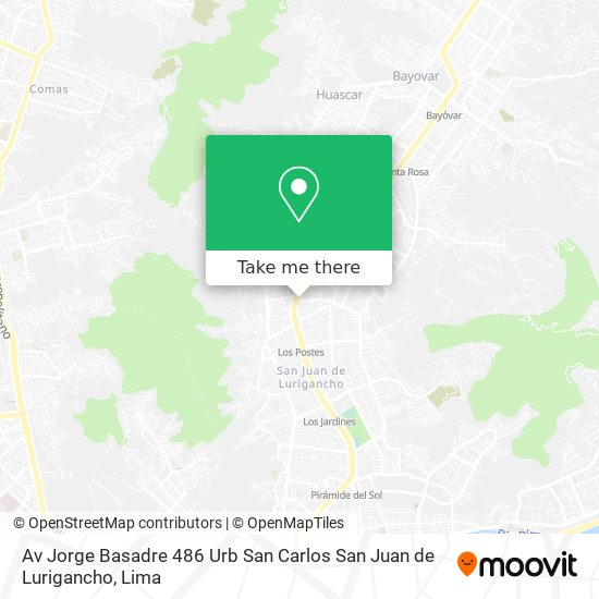 Av  Jorge Basadre 486  Urb  San Carlos  San Juan de Lurigancho map