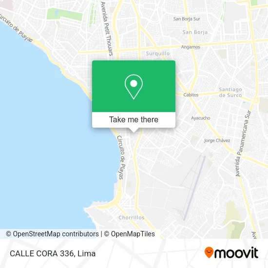 Mapa de CALLE CORA 336