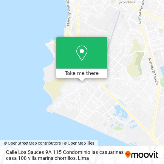 Calle Los Sauces 9A  115 Condominio las casuarinas casa 108  villa marina chorrillos map