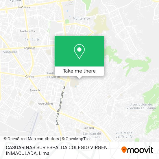 CASUARINAS SUR  ESPALDA COLEGIO VIRGEN INMACULADA map