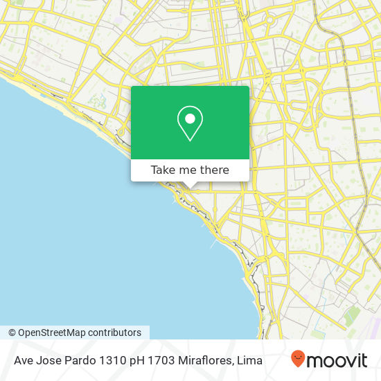 Ave  Jose Pardo 1310 pH 1703  Miraflores map