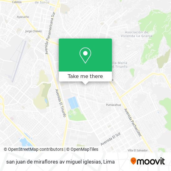 san juan de miraflores   av  miguel iglesias map