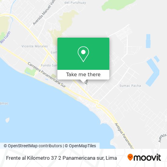 Frente al Kilometro 37 2 Panamericana sur map