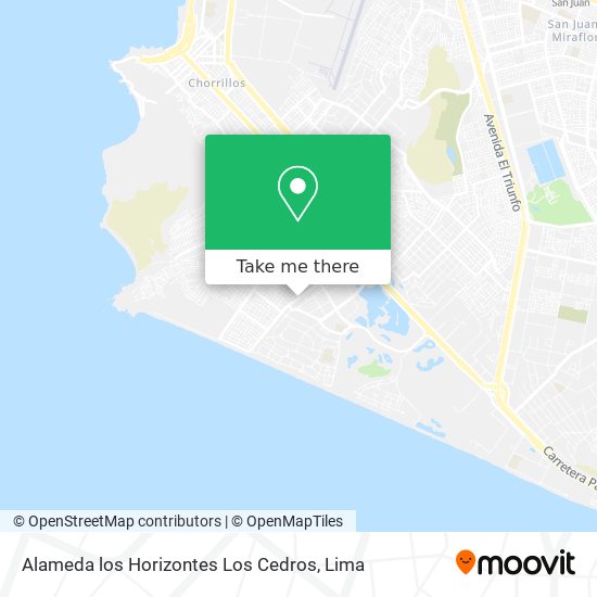 Alameda los Horizontes   Los Cedros map