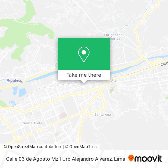 Calle 03 de Agosto Mz I Urb  Alejandro Alvarez map