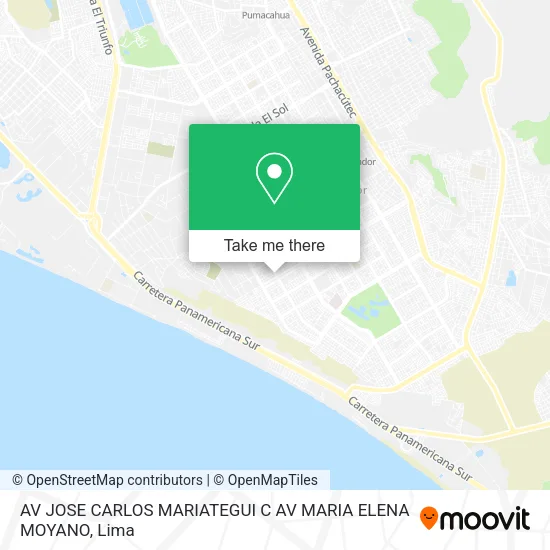 AV  JOSE CARLOS MARIATEGUI C  AV  MARIA ELENA MOYANO map