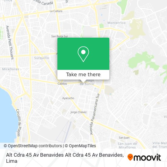 Alt  Cdra  45 Av  Benavides Alt  Cdra  45 Av  Benavides map