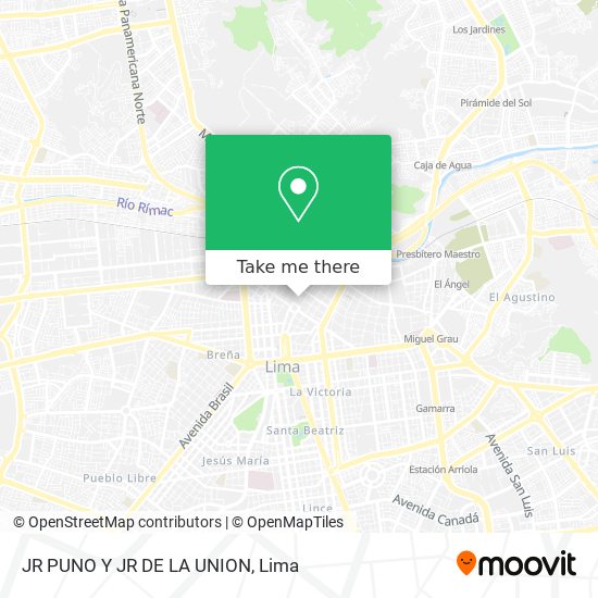 Mapa de JR  PUNO Y JR  DE LA UNION
