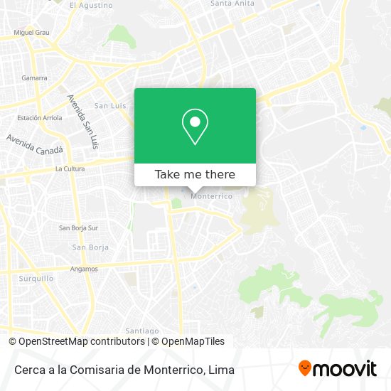 Cerca a la Comisaria de Monterrico map
