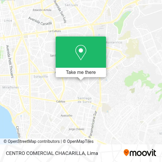 CENTRO COMERCIAL CHACARILLA map