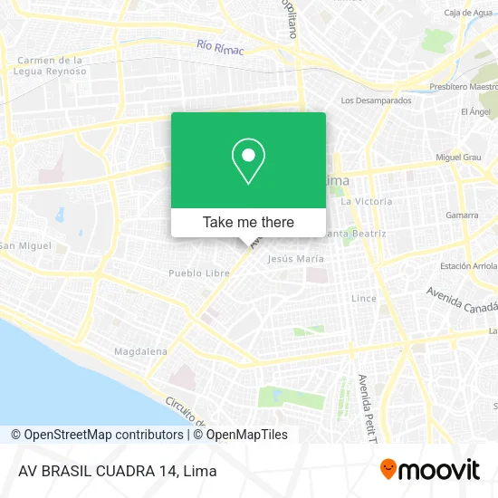 AV  BRASIL CUADRA 14 map