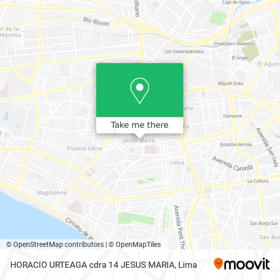 HORACIO URTEAGA cdra  14 JESUS MARIA map