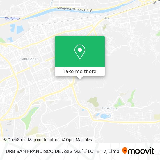 Mapa de URB  SAN FRANCISCO DE ASIS MZ  "L" LOTE 17