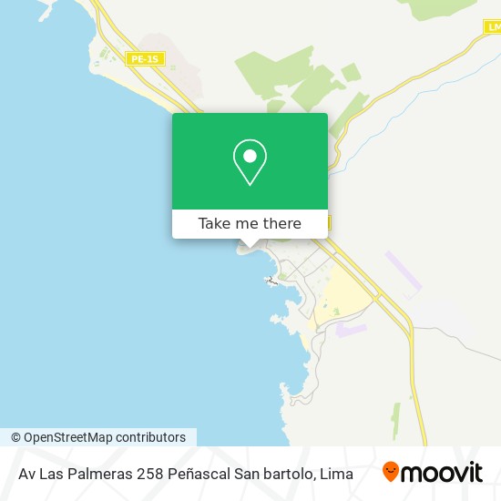 Mapa de Av  Las Palmeras 258  Peñascal  San bartolo