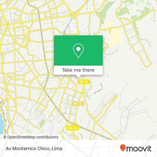 Av Monterrico Chico map