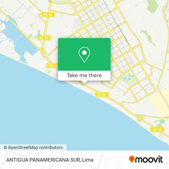 ANTIGUA PANAMERICANA SUR map