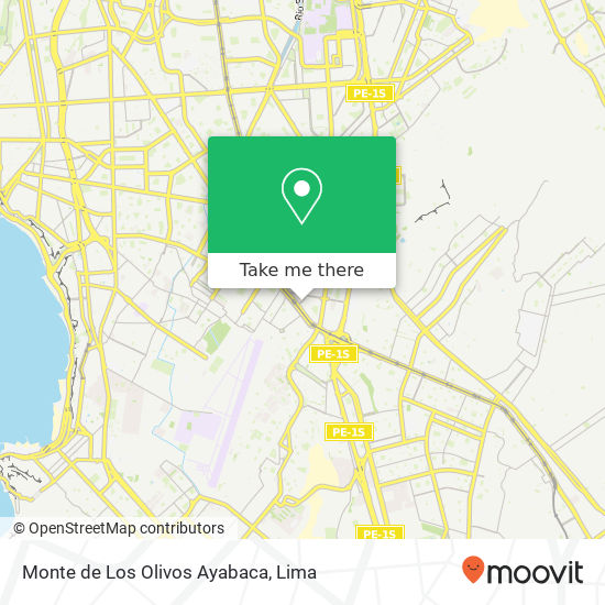 Monte de Los Olivos   Ayabaca map