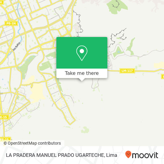 LA PRADERA  MANUEL PRADO UGARTECHE map