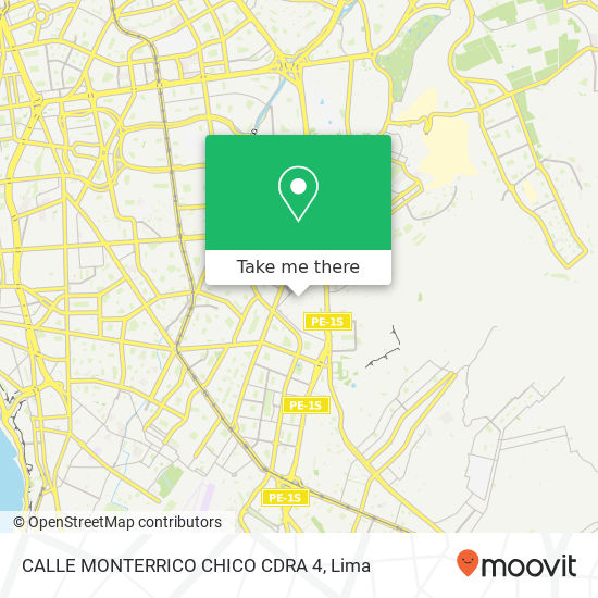 CALLE MONTERRICO CHICO CDRA 4 map