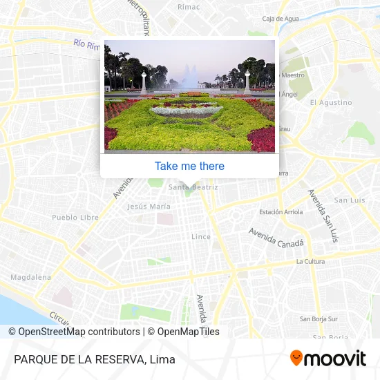 PARQUE DE LA RESERVA map