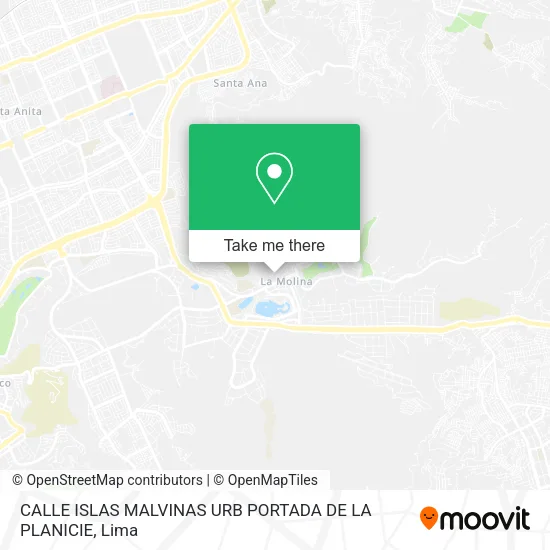 Mapa de CALLE ISLAS MALVINAS URB  PORTADA DE LA PLANICIE