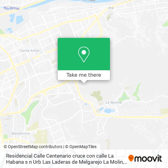 Mapa de Residencial  Calle Centenario cruce con calle La Habana s n Urb  Las Laderas de Melgarejo  La Molin
