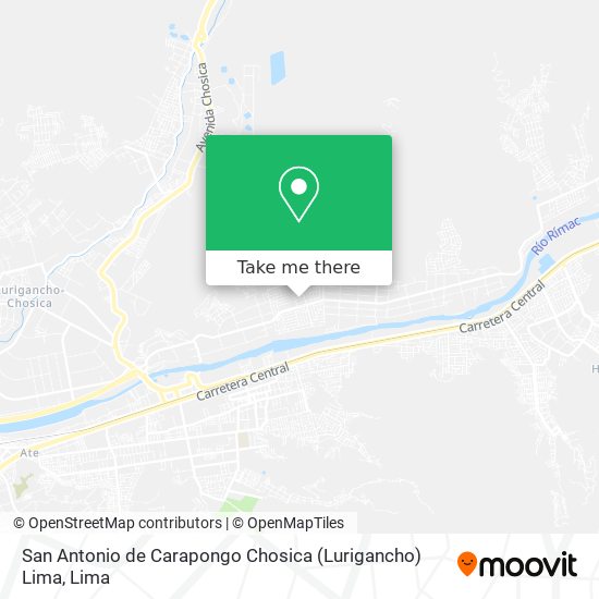 San Antonio de Carapongo  Chosica (Lurigancho)  Lima map