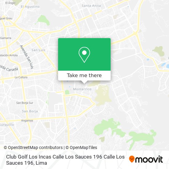 Club Golf Los Incas  Calle Los Sauces 196 Calle Los Sauces 196 map