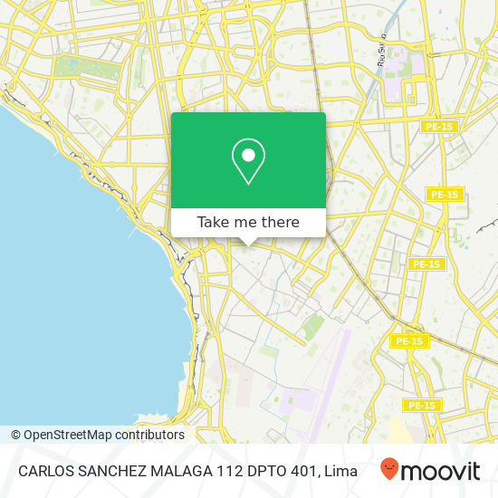 Mapa de CARLOS SANCHEZ MALAGA 112 DPTO  401