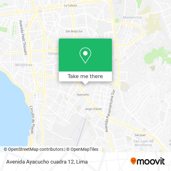 Avenida Ayacucho cuadra 12 map