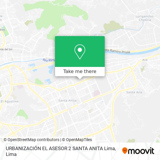 URBANIZACIÓN EL ASESOR 2  SANTA ANITA  Lima map