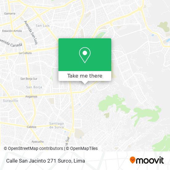 Mapa de Calle San Jacinto 271 Surco