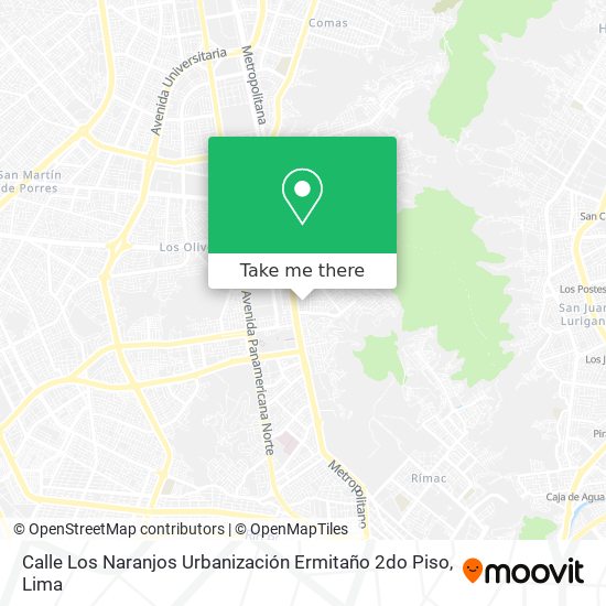 Mapa de Calle  Los Naranjos   Urbanización Ermitaño 2do Piso