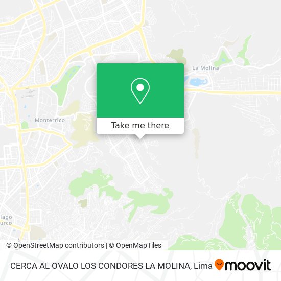 Mapa de CERCA AL OVALO LOS CONDORES LA MOLINA