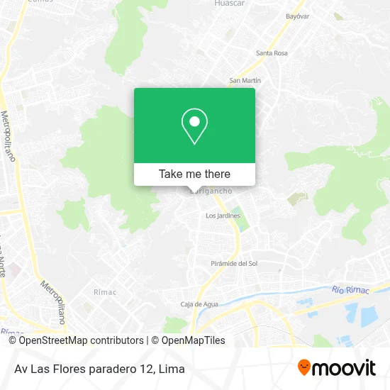 Av  Las  Flores paradero 12 map