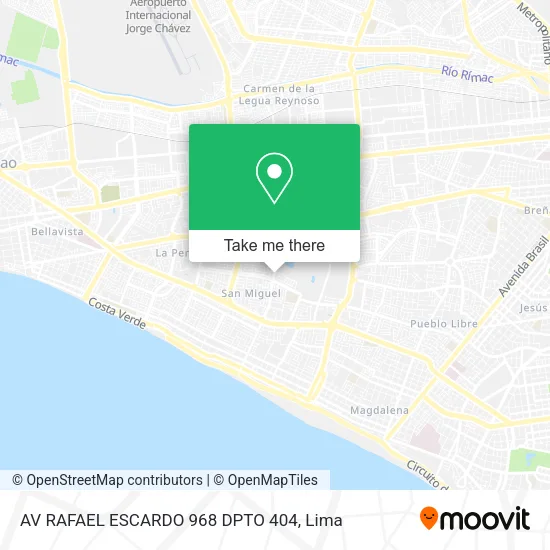 Mapa de AV  RAFAEL ESCARDO  968  DPTO 404